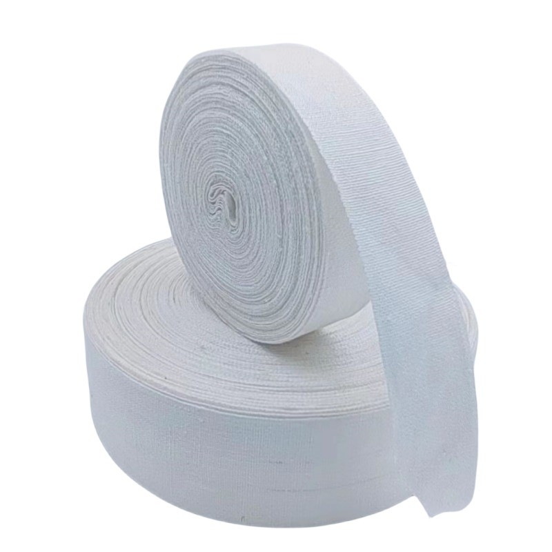 4 cm de lin blanc tissé décoration de mariage de Noël rubans faits à la main et personnalisables