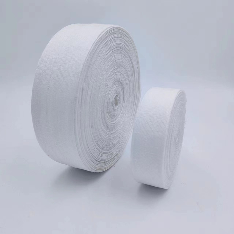 4 cm de lin blanc tissé décoration de mariage de Noël rubans faits à la main et personnalisables