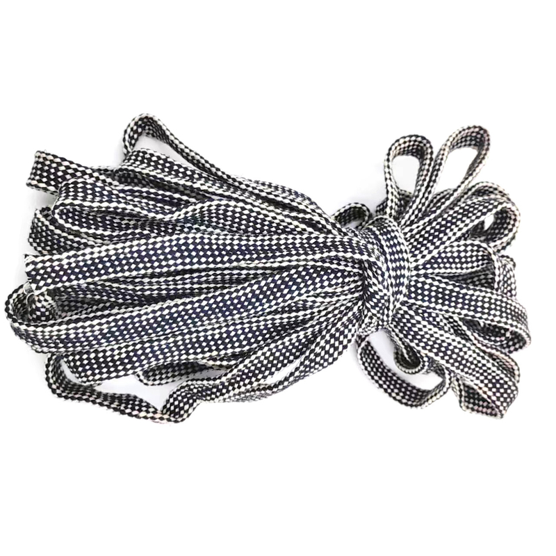 Coiffure 100% de chanvre Noir et blanc Corde tressée Plaine Durable Plate Corde de chanvre Pour chaussure