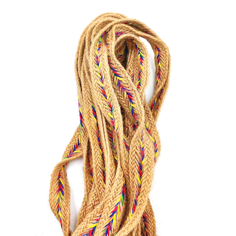 2.5cm Large Natural Jute Lace Trim Ribbons Torsionné Herringbone Webbing pour les métiers de la jute