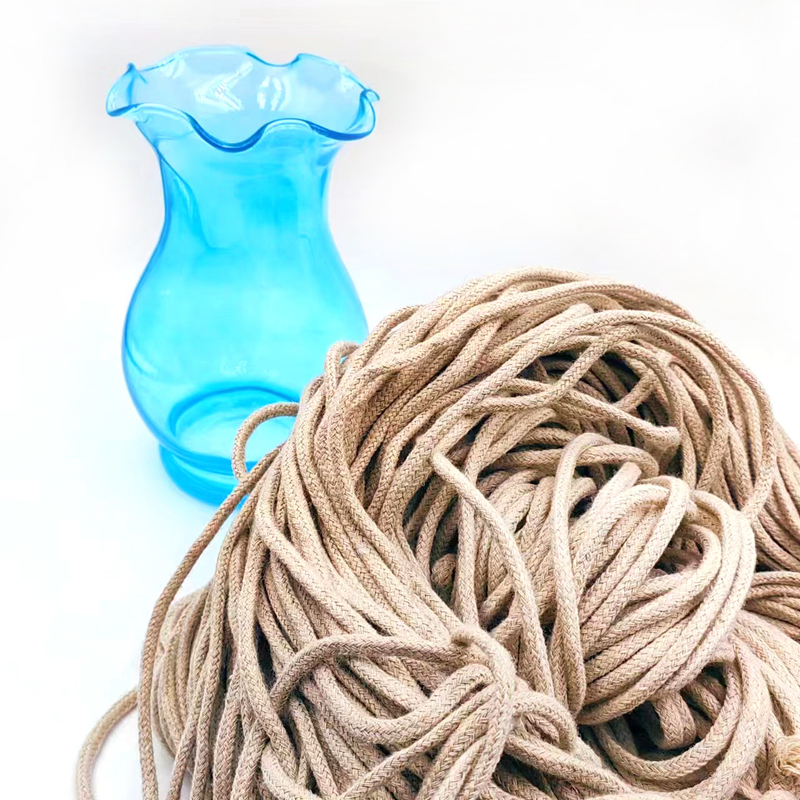 Corde creuse de chanvre de 5 mm pour bricolage accessoires de vêtements 100% corde de jute tressée à la toile de chanvre
