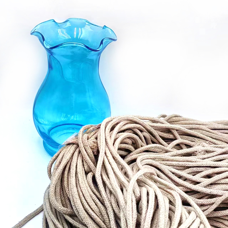 Corde creuse de chanvre de 5 mm pour bricolage accessoires de vêtements 100% corde de jute tressée à la toile de chanvre