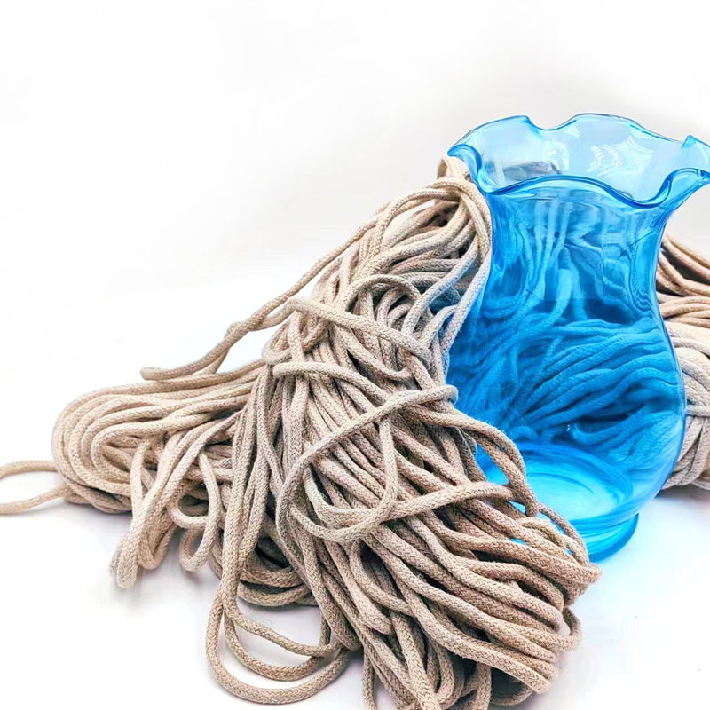 Corde creuse de chanvre de 5 mm pour bricolage accessoires de vêtements 100% corde de jute tressée à la toile de chanvre