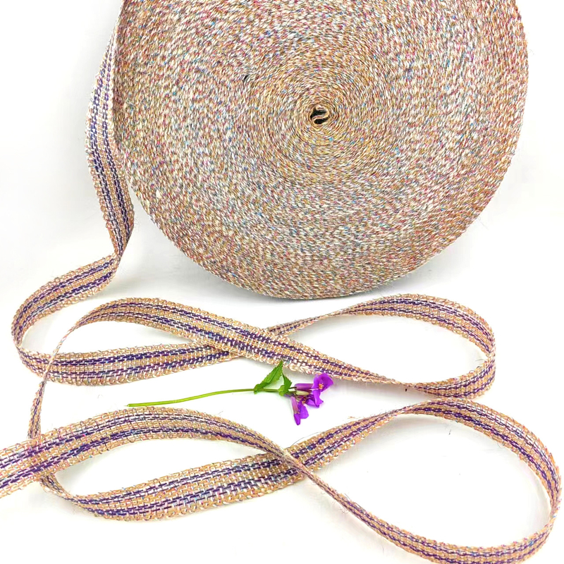 Tissu de jute tissé de 25 mm pour la décoration des fêtes de Noël