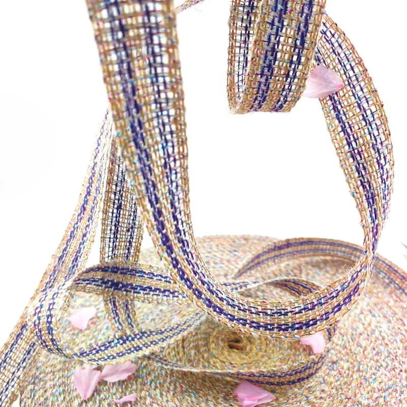 Tissu de jute tissé de 25 mm pour la décoration des fêtes de Noël