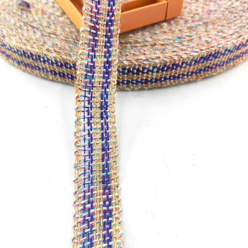Tissu de jute tissé de 25 mm pour la décoration des fêtes de Noël