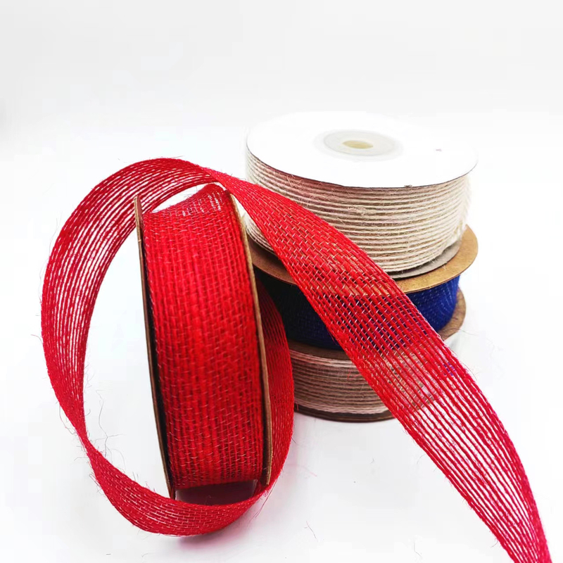 Jute Webbing gâteau cadeau emballage ruban arc avec 7 jours d'échantillon de commande délai de livraison