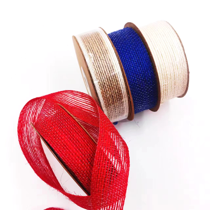 Jute Webbing gâteau cadeau emballage ruban arc avec 7 jours d'échantillon de commande délai de livraison