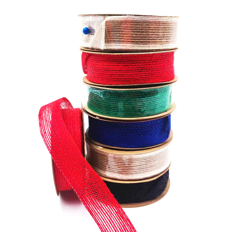 Jute Webbing gâteau cadeau emballage ruban arc avec 7 jours d'échantillon de commande délai de livraison