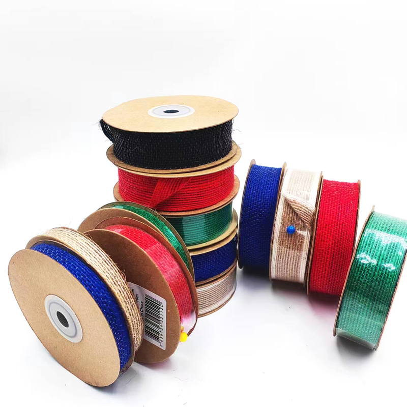 Jute Webbing gâteau cadeau emballage ruban arc avec 7 jours d'échantillon de commande délai de livraison
