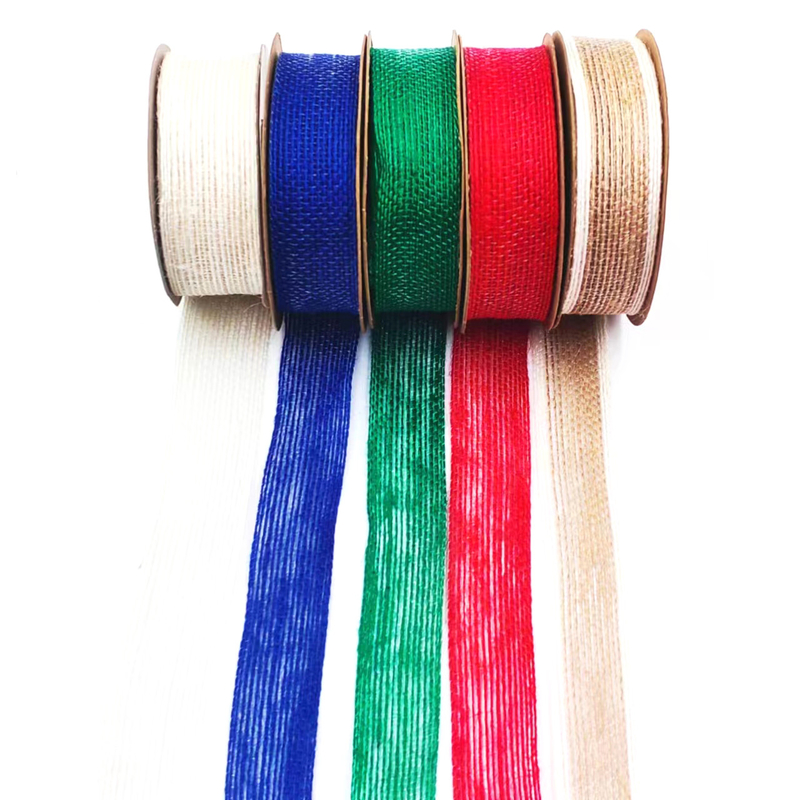 Enduit de 0,8 mm Petit paquet 90% de jute 10% de polyester de jute pour bandes de sac colorées