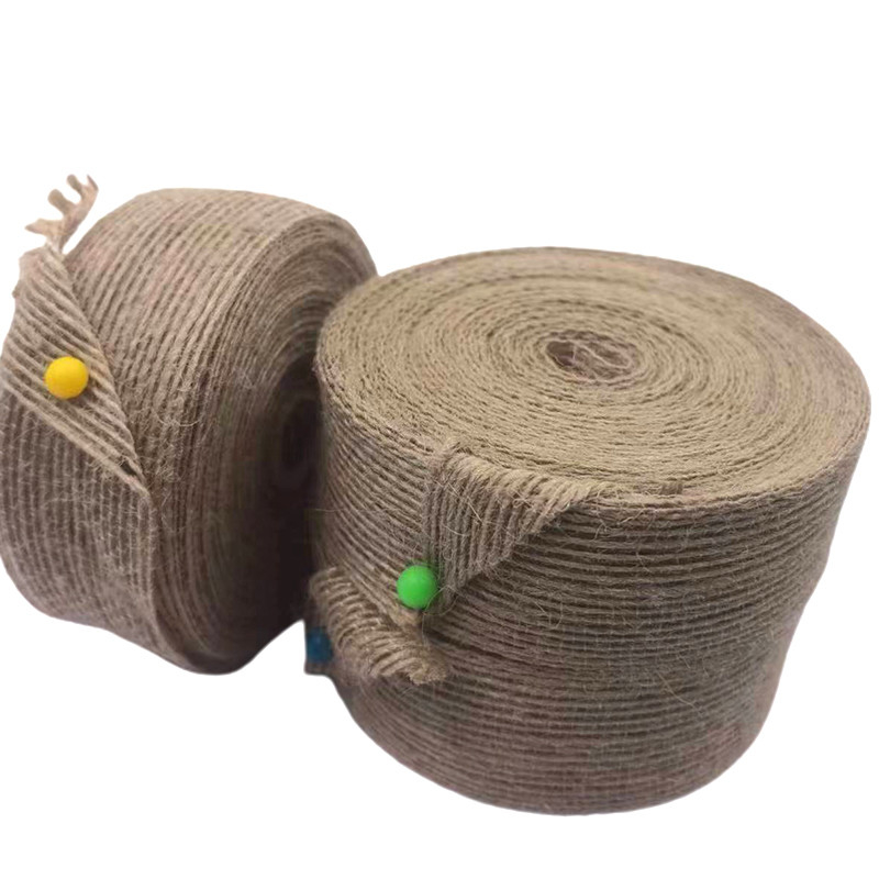 3 cm de ruban de tissu de jute naturel décoration de cadeau de mariage ruban de pêche tressée