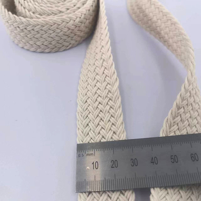 Ceinture de cordon de cire durable sac à rouleaux tissé ruban d'habillement pour la personnalisation des sacs