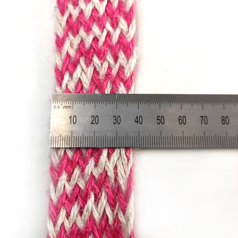 4 cm de tresse de jute large dans un design simple pour une ceinture de tricot durable et un emballage