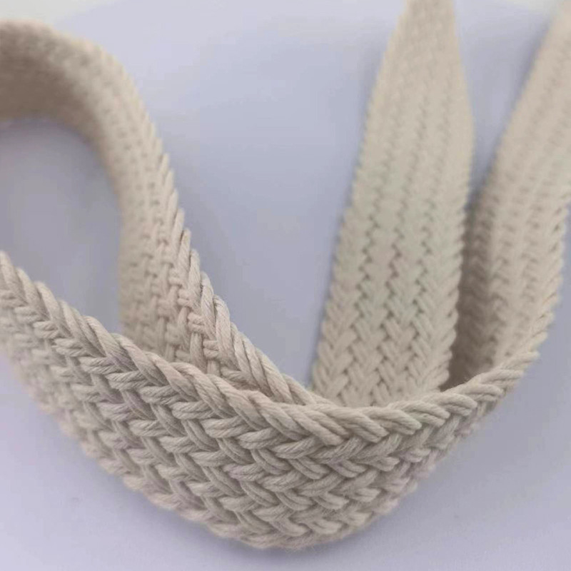 Ceinture de cordon de cire durable sac à rouleaux tissé ruban d'habillement pour la personnalisation des sacs