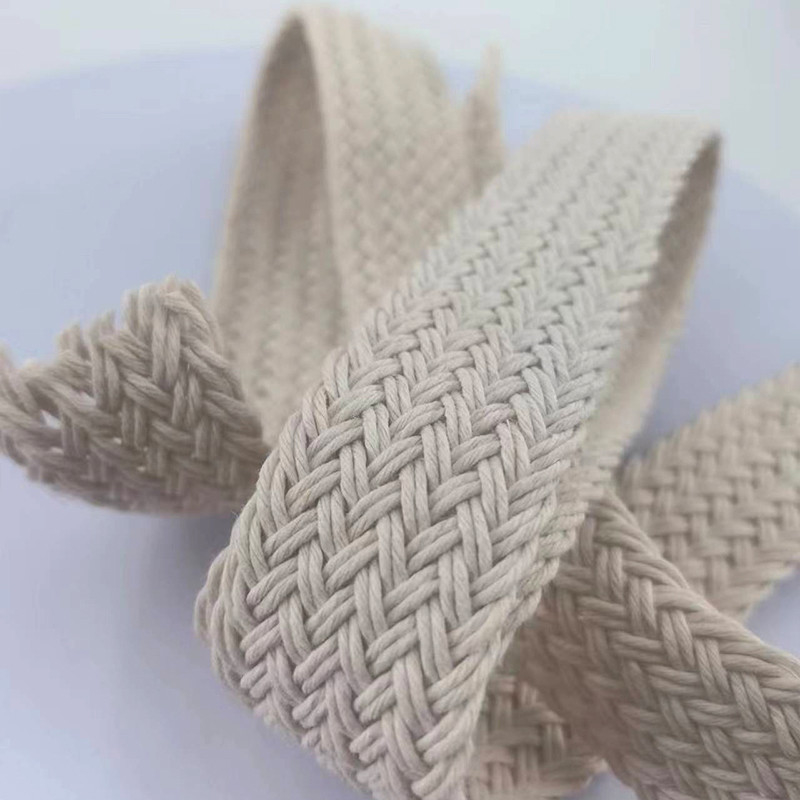 Ceinture de cordon de cire durable sac à rouleaux tissé ruban d'habillement pour la personnalisation des sacs