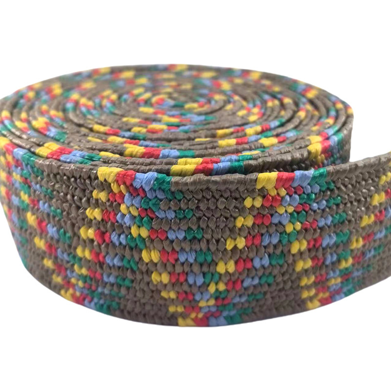 Couleur personnalisée durable Ceinture tressée élastique à l'herbe de soie de 2 mm d'épaisseur