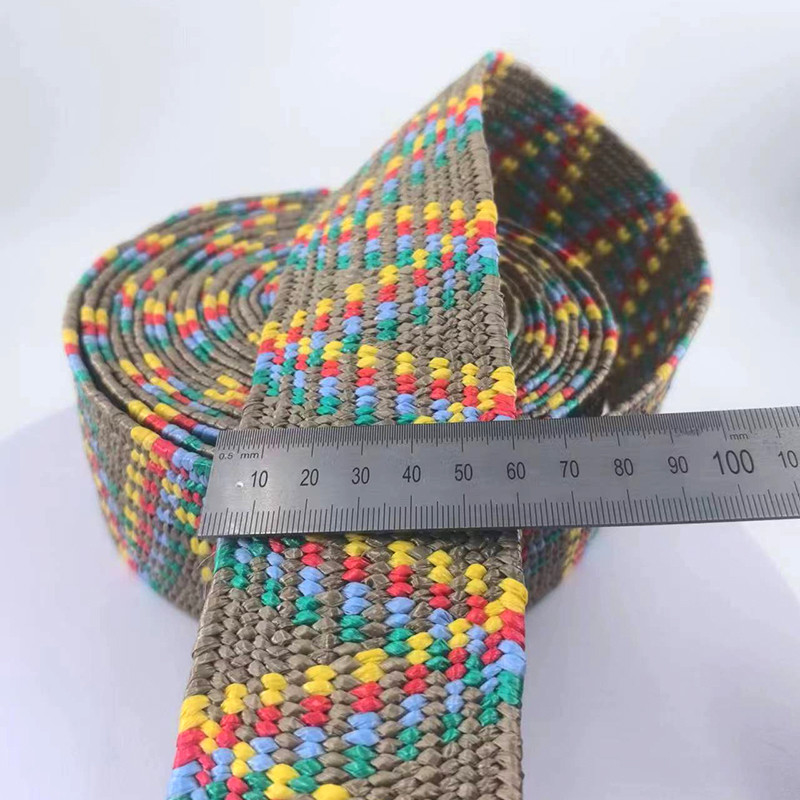 Couleur personnalisée durable Ceinture tressée élastique à l'herbe de soie de 2 mm d'épaisseur