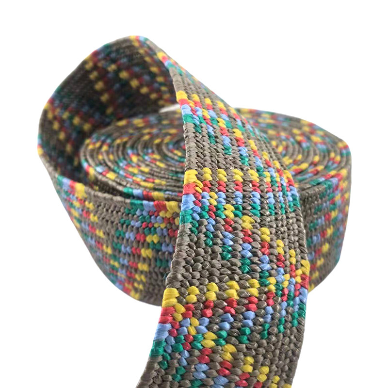 Couleur personnalisée durable Ceinture tressée élastique à l'herbe de soie de 2 mm d'épaisseur