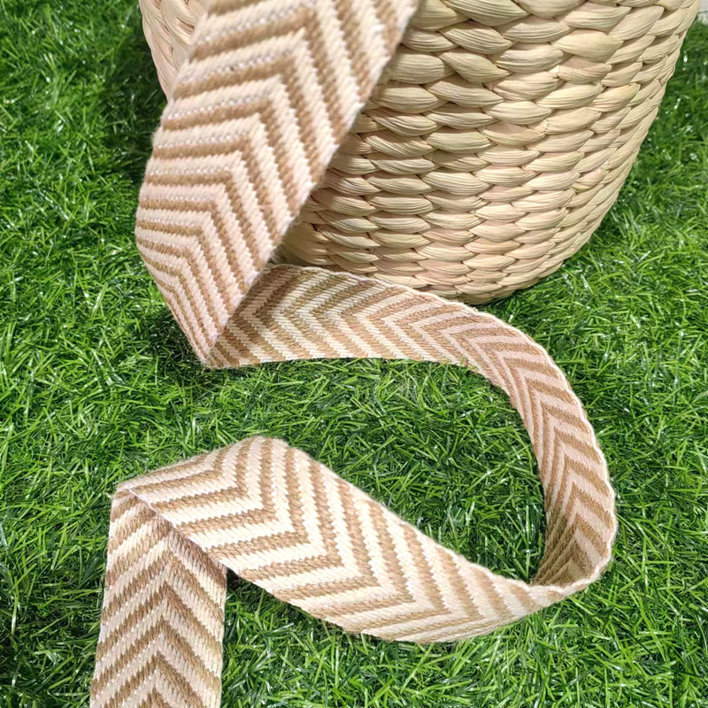 Ceinture tissée de 4 cm Herringbone Jute de grain pour chapeau d'été de style vintage