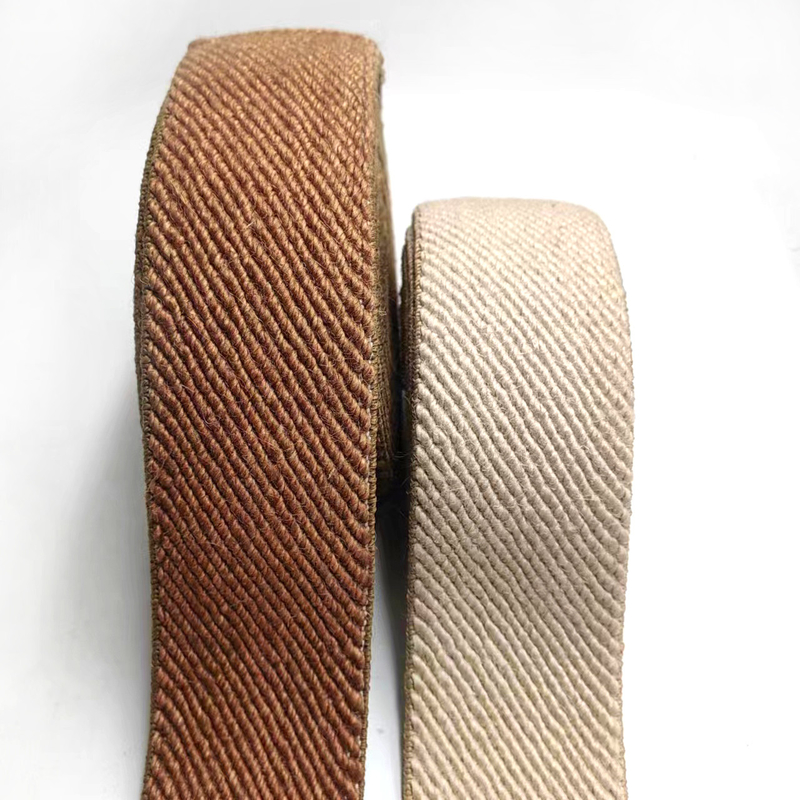 50% de jute 40% de latex 10% de polyester Twill Tissu élastique pour le matériel de chaussure durable