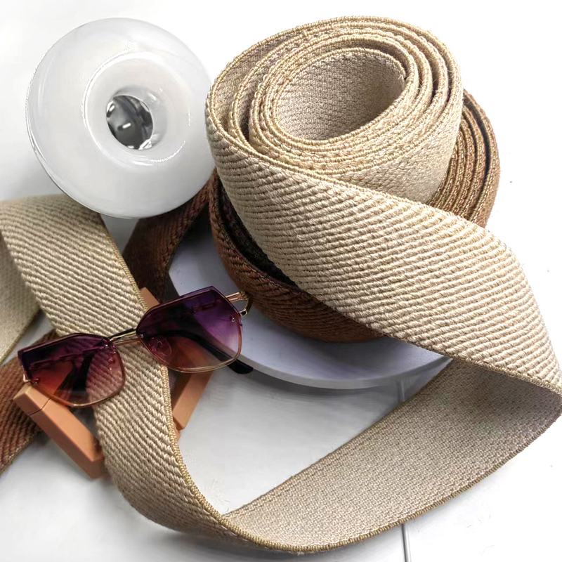 50% de jute 40% de latex 10% de polyester Twill Tissu élastique pour le matériel de chaussure durable