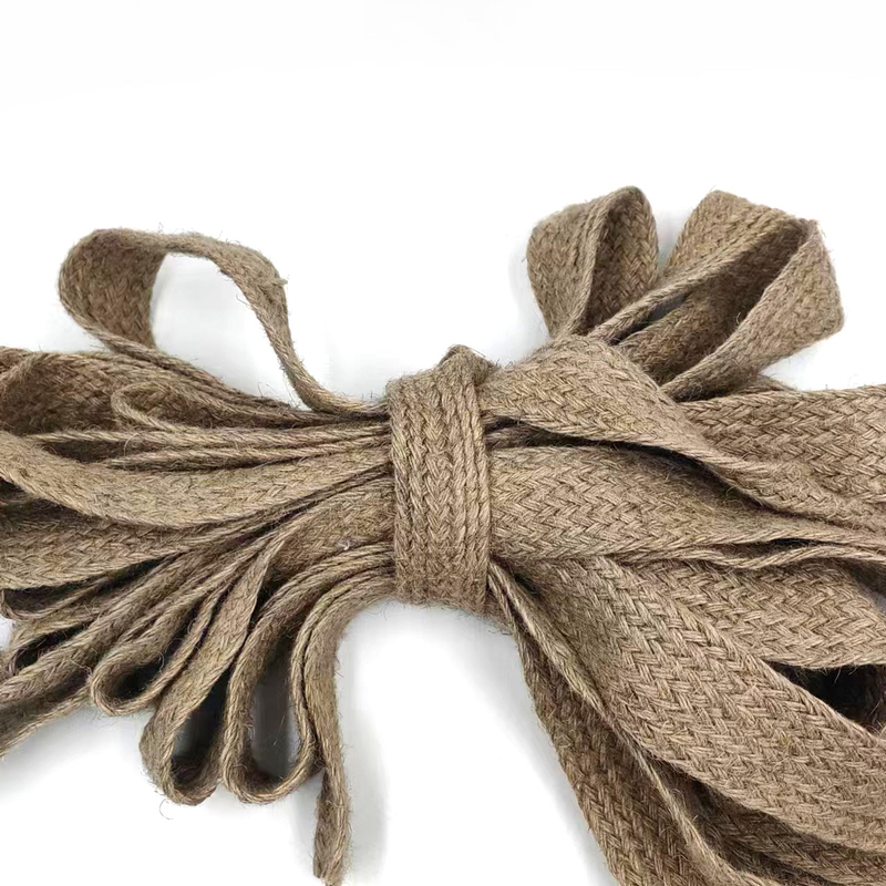 Ceinture en tresses de chanvre de 4 cm de largeur durable Ceintures de jute pour Diy Décoration d'emballage de cadeaux artisanaux