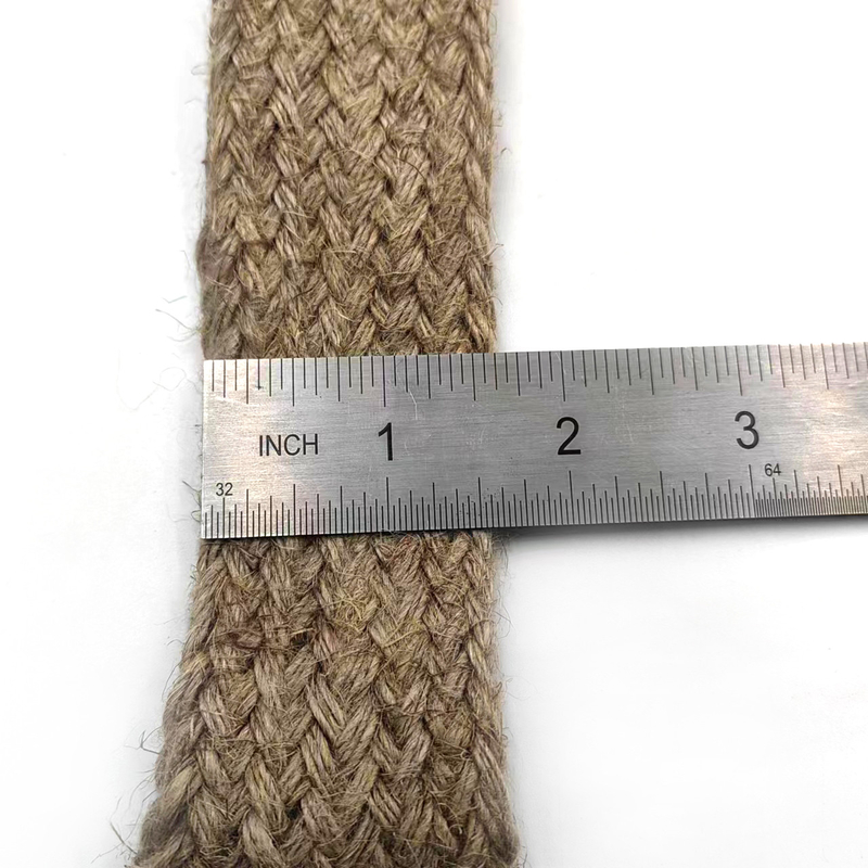 Ceinture en tresses de chanvre de 4 cm de largeur durable Ceintures de jute pour Diy Décoration d'emballage de cadeaux artisanaux