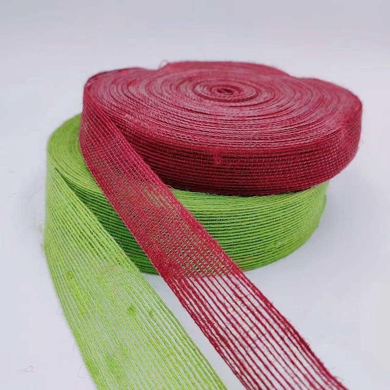Ruban de jute personnalisé pour la décoration de Noël faite à la main 7 jours de support Temps de livraison de l'ordre d'échantillon