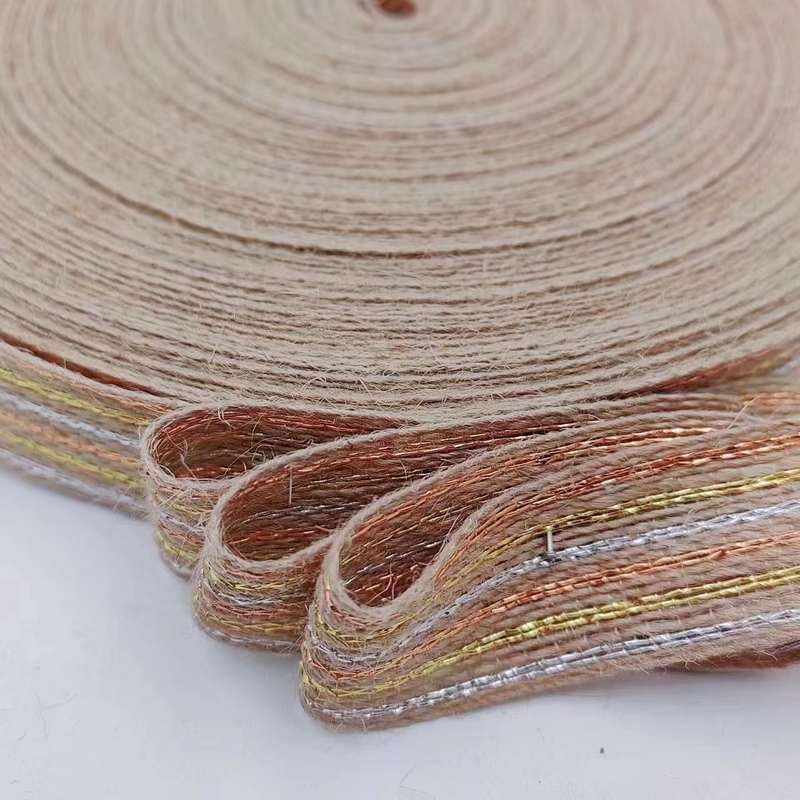 Jute de protection de l'environnement de couleur or