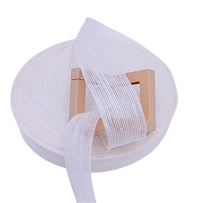 3Un ruban tissé de jute blanc pur de 0,8 cm parfait pour vos projets et besoins de décoration B2B