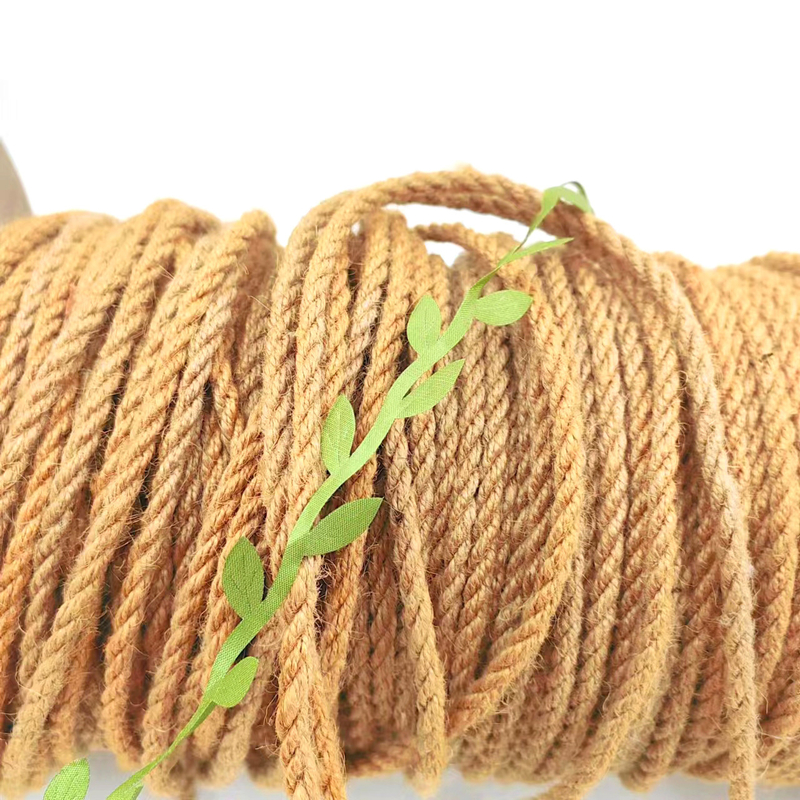 4 mm de diamètre Corde de chanvre de jute naturel pour décoration de bricolage Artisanat artisanal et emballage cadeau