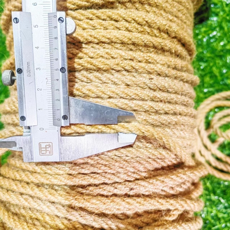 4 mm de diamètre Corde de chanvre de jute naturel pour décoration de bricolage Artisanat artisanal et emballage cadeau