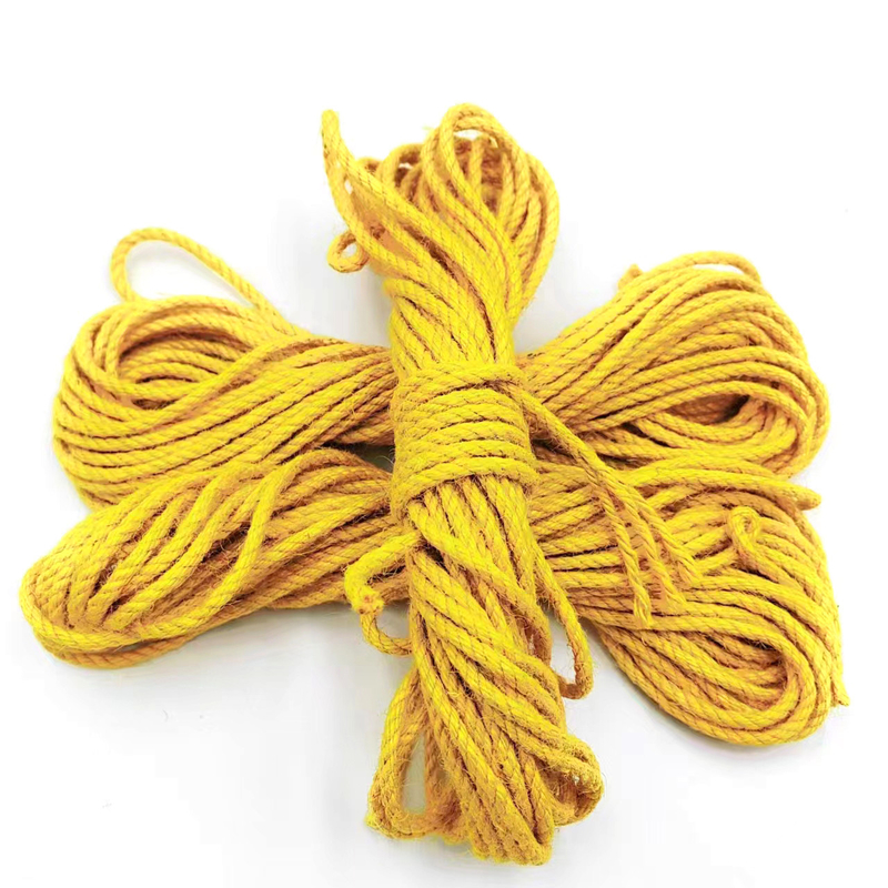 Corde de jute de couleur tordue de 2,5 mm avantageuse pour la couture de vêtements et d'accessoires de vêtements