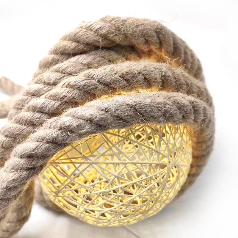 20 mm de corde de jute tressée corde tordue corde de chanvre pour artisanat paysage décoratif artisanale