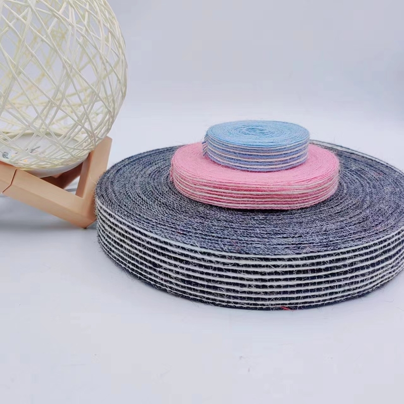 7 jours Temps de livraison de l'ordre de l'échantillon Ruban de jute coloré avec logo pour la pêche durable