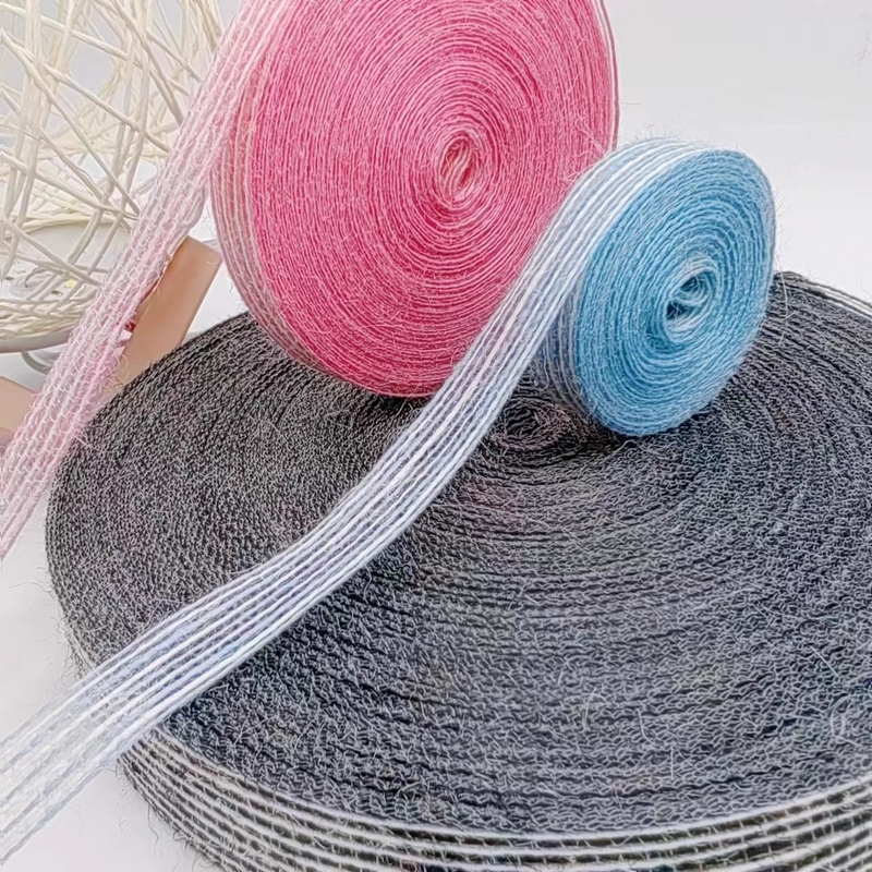 7 jours Temps de livraison de l'ordre de l'échantillon Ruban de jute coloré avec logo pour la pêche durable