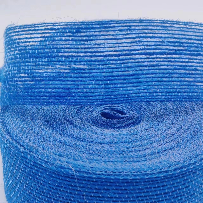 Support 7 jours Temps de livraison de l'ordre de l'échantillon Ruban de jute bleu de 4 cm pour la décoration de la boîte-cadeau