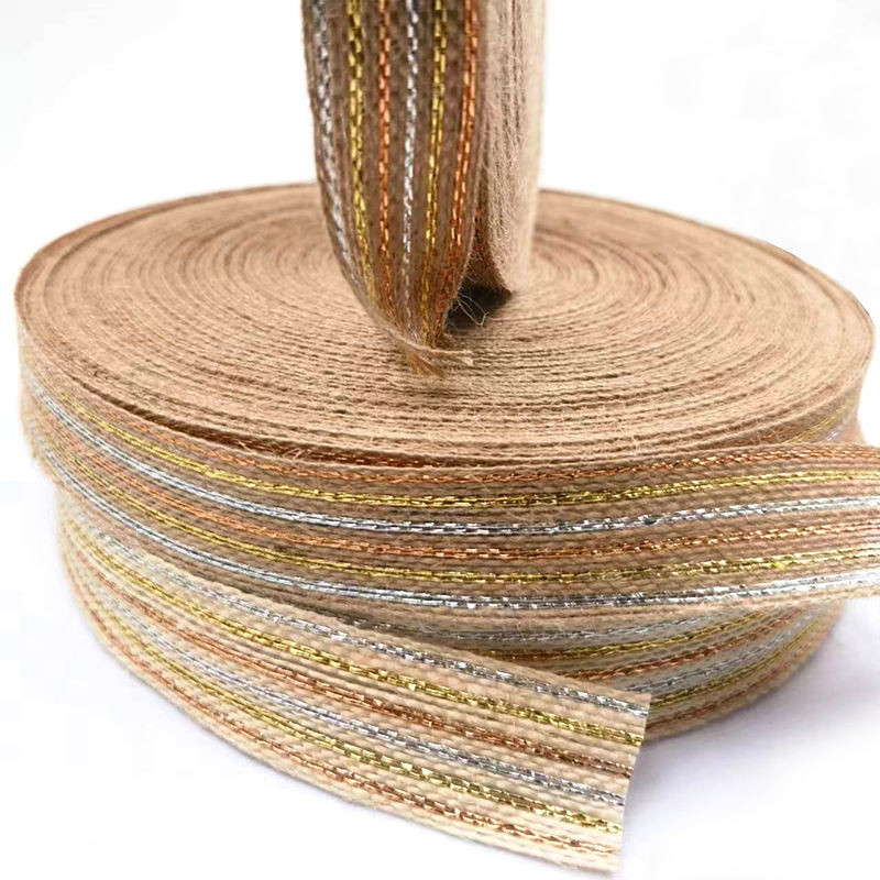 Ruloir de ruban de tissage en polyester à 50% de jute à 15% sur mesure pour les besoins de tissage des lignes de pêche