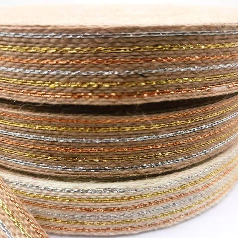 Ruloir de ruban de tissage en polyester à 50% de jute à 15% sur mesure pour les besoins de tissage des lignes de pêche