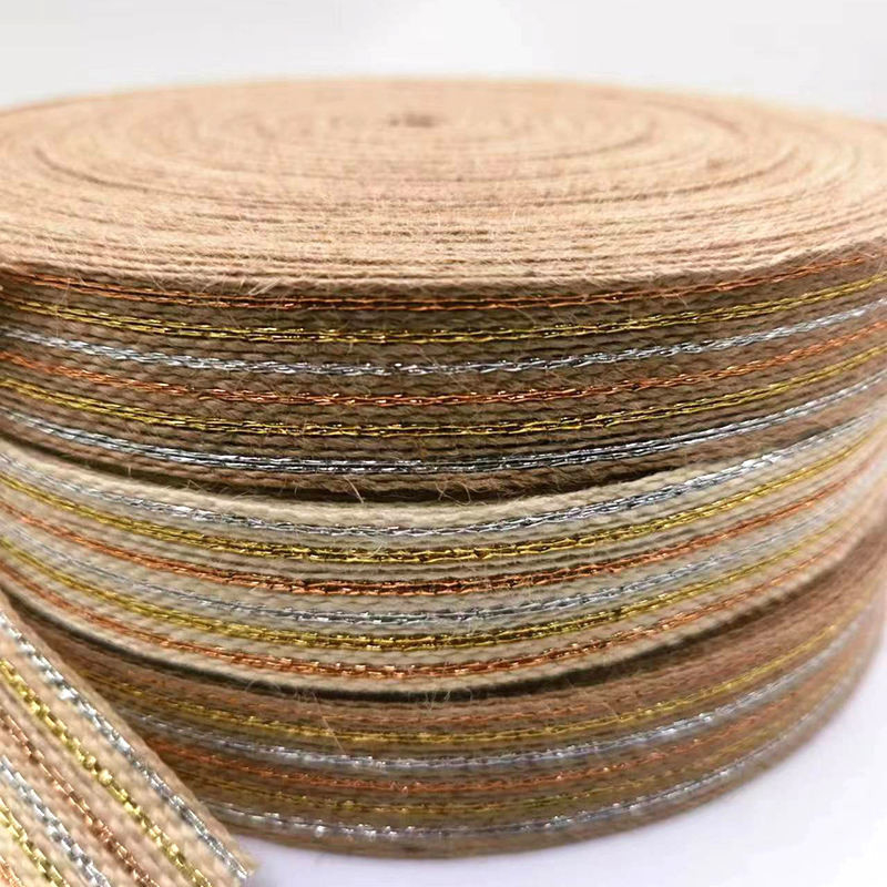 Ruloir de ruban de tissage en polyester à 50% de jute à 15% sur mesure pour les besoins de tissage des lignes de pêche