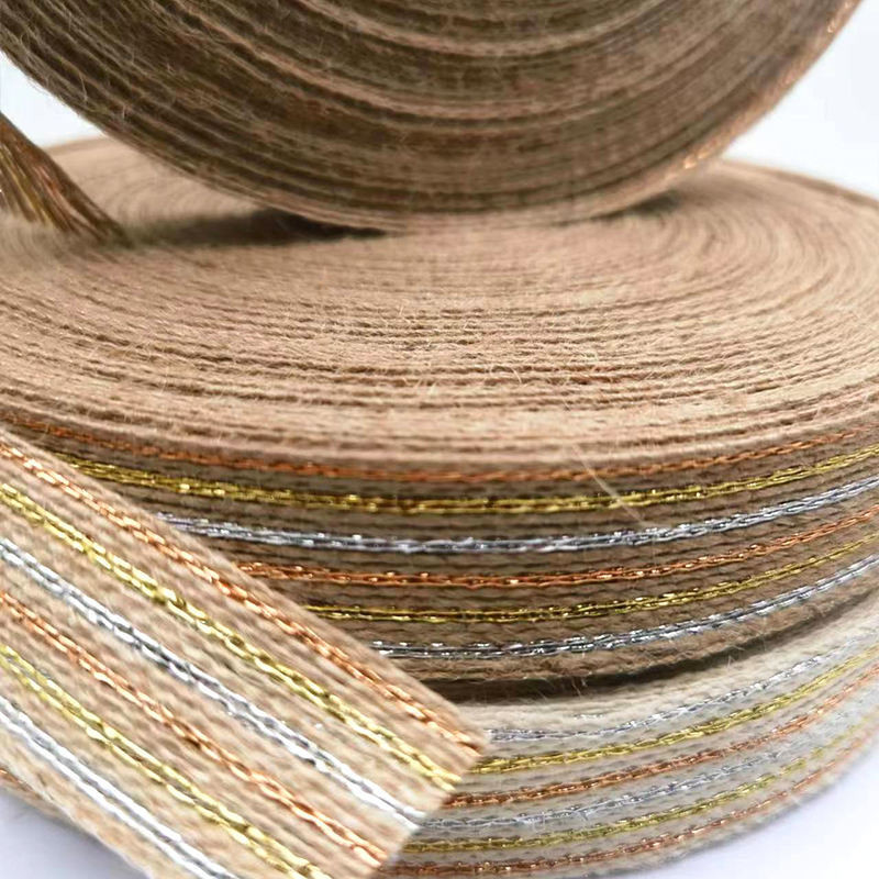 Ruloir de ruban de tissage en polyester à 50% de jute à 15% sur mesure pour les besoins de tissage des lignes de pêche