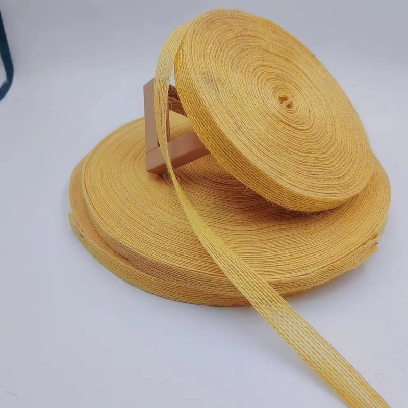 2024 Ligne de pêche jaune pur, ruban de chanvre, jute pour vêtements de couleurs personnalisées