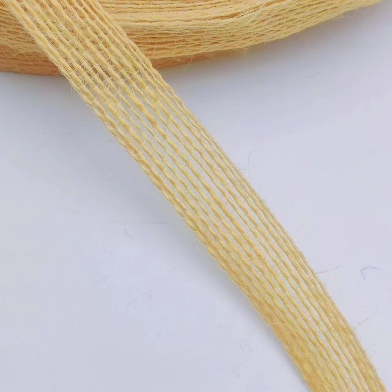 2024 Ligne de pêche jaune pur, ruban de chanvre, jute pour vêtements de couleurs personnalisées