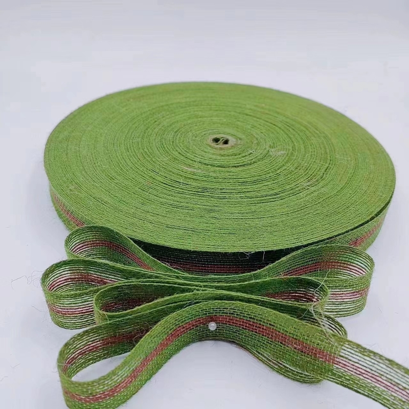 Taille Des rubans tissés de jute sur mesure Choix écologique pour les vêtements et les textiles pour la maison