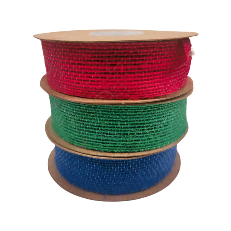1 mm d'épaisseur ceinture rouge verte bleue en rouleau ruban de ruban de nylon de jute pour ceinture de sac