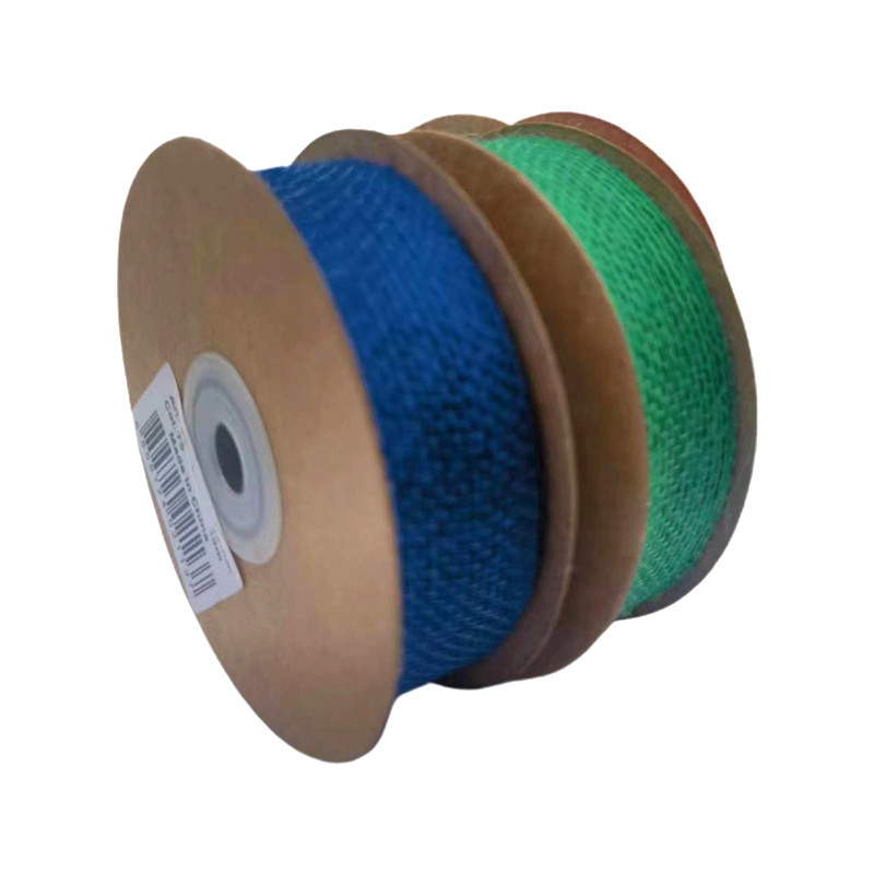 1 mm d'épaisseur ceinture rouge verte bleue en rouleau ruban de ruban de nylon de jute pour ceinture de sac