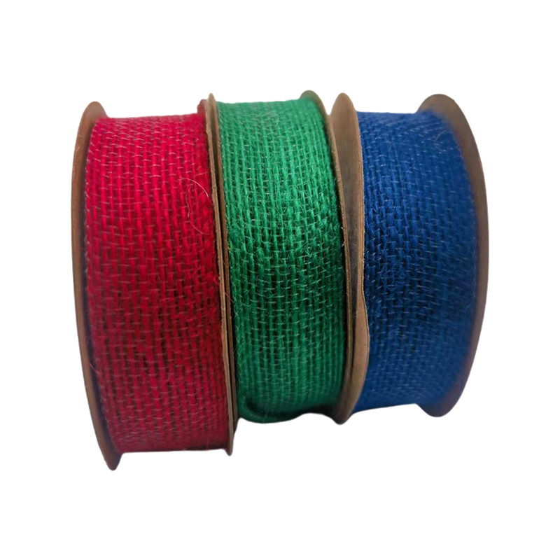 1 mm d'épaisseur ceinture rouge verte bleue en rouleau ruban de ruban de nylon de jute pour ceinture de sac