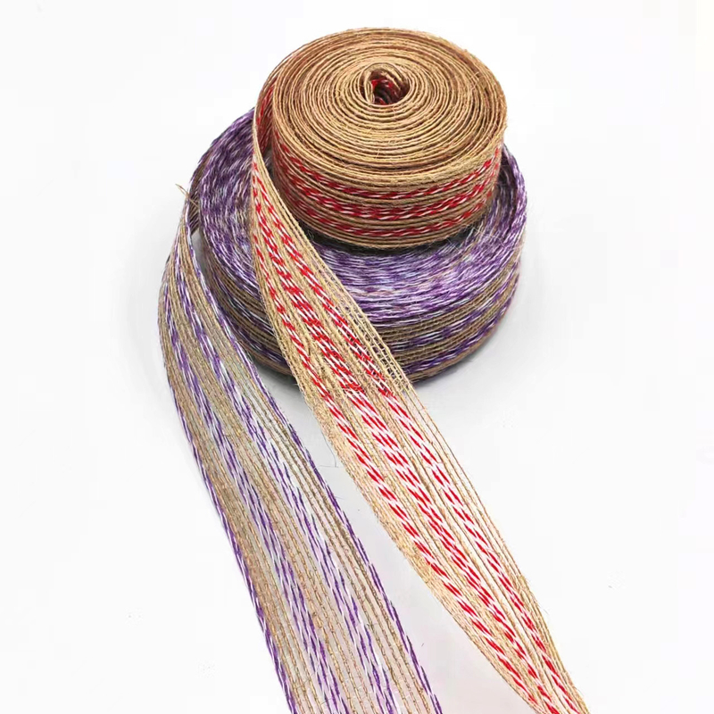 Ruban de jute direct pour les textiles de maison dans la décoration colorée de la ligne d'anniversaire et de Noël