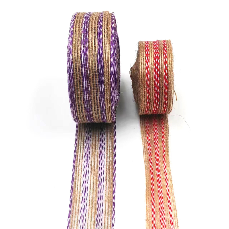 Ruban de jute direct pour les textiles de maison dans la décoration colorée de la ligne d'anniversaire et de Noël